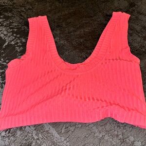 Pink free people movement tank top